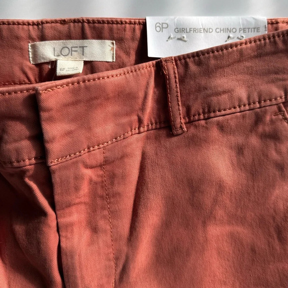 Loft Petite Frayed Girlfriend Chinos Pants Size 6P - Picture 8 of 9